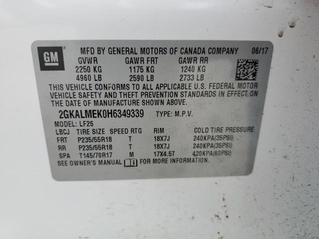 2017 GMC TERRAIN SL - 2GKALMEK0H6349339