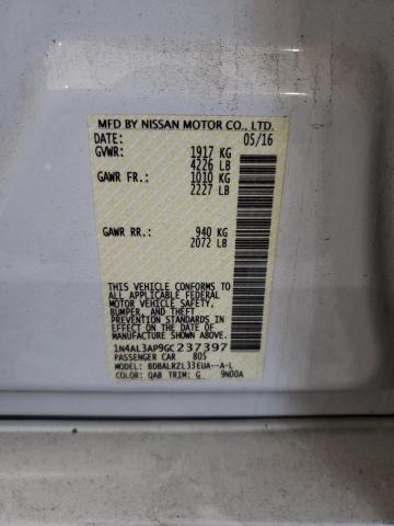 2016 NISSAN ALTAMA - 1N4AL3AP9GC237397