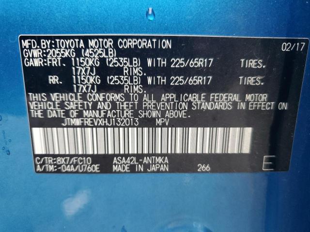 2017 TOYOTA RAV4 XLE - JTMWFREVXHJ132013