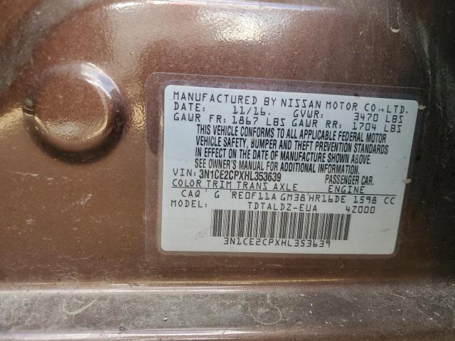 2017 NISSAN VERSA NOTE - 3N1CE2CPXHL353639