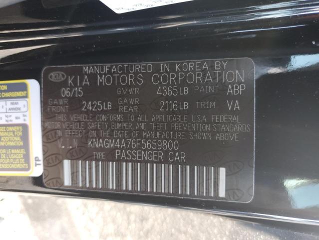 VIN KNAGM4A76F5659800 2015 KIA Optima, LX no.13