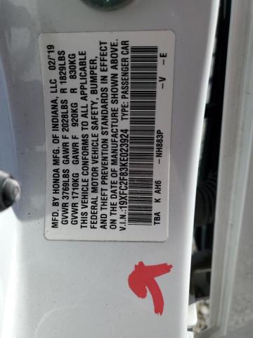2019 HONDA CIVIC SPOR - 19XFC2F83KE023924