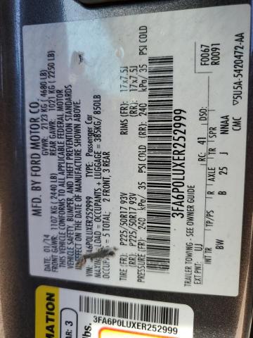 VIN 3FA6P0LUXER252999 2014 Ford Fusion, Se Hybrid no.12