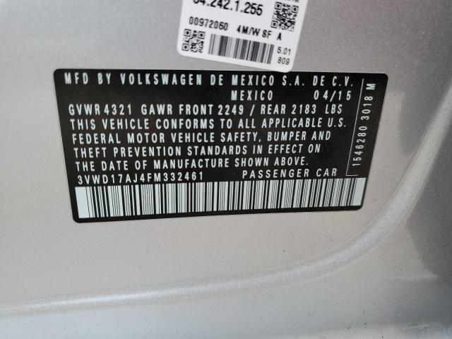 2015 VOLKSWAGEN JETTA SE - 3VWD17AJ4FM332461