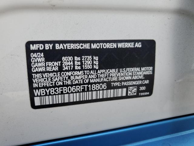 2024 BMW I4 XDRIVE - WBY83FB06RFT18806