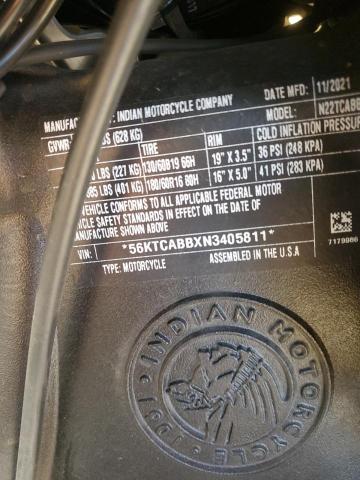 2022 INDIAN MOTORCYCLE CO. CHIEFTAIN - 56KTCABBXN3405811