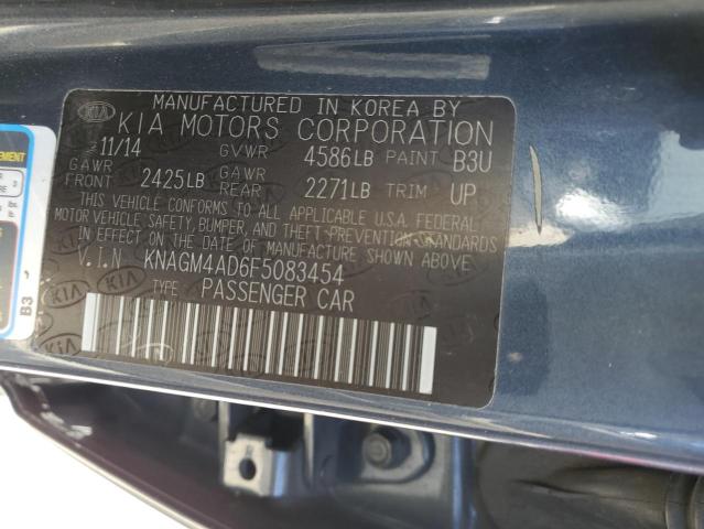 VIN KNAGM4AD6F5083454 2015 KIA Optima, Hybrid no.12