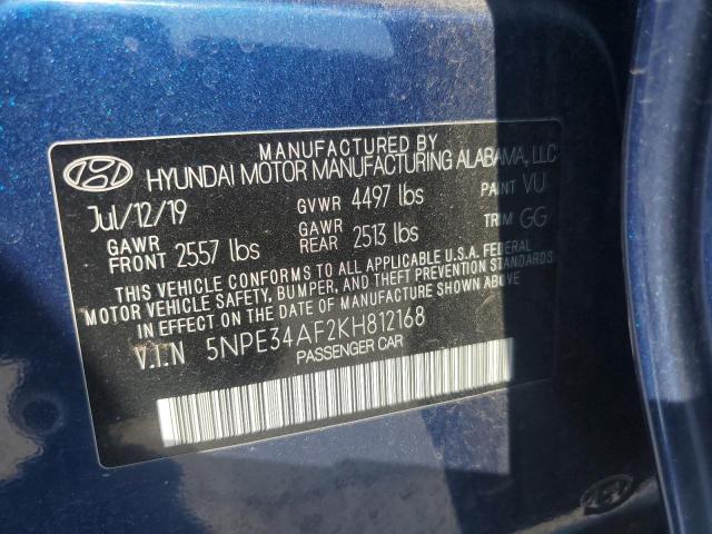 2019 HYUNDAI SONATA LIM - 5NPE34AF2KH812168