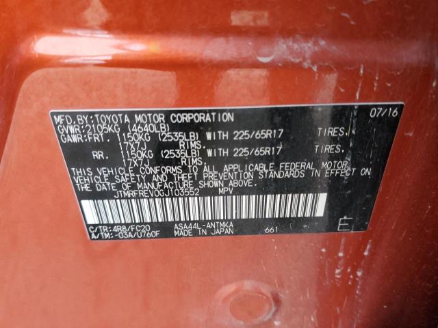 2016 TOYOTA RAV4 XLE - JTMRFREV0GJ103552