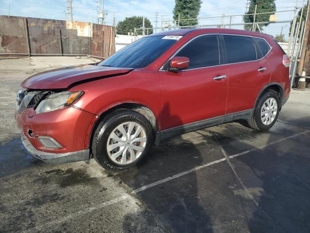 NISSAN ROGUE S 2015 burgundy 4dr spor gas KNMAT2MT6FP507934 photo #1