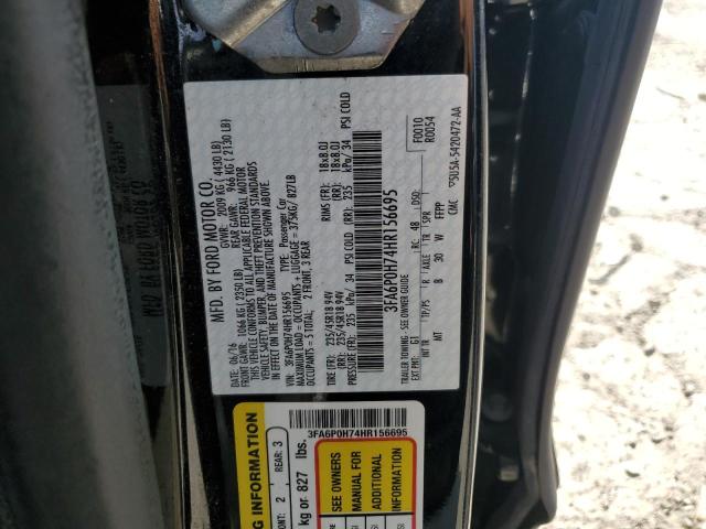 2017 FORD FUSION SE - 3FA6P0H74HR156695
