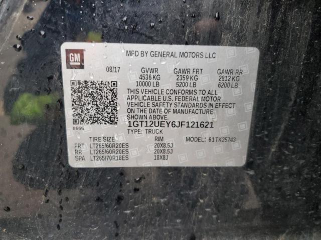 2018 GMC SIERRA K25 - 1GT12UEY6JF121621