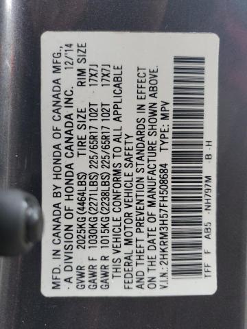 VIN 2HKRM3H57FH508684 2015 Honda CR-V, EX no.14