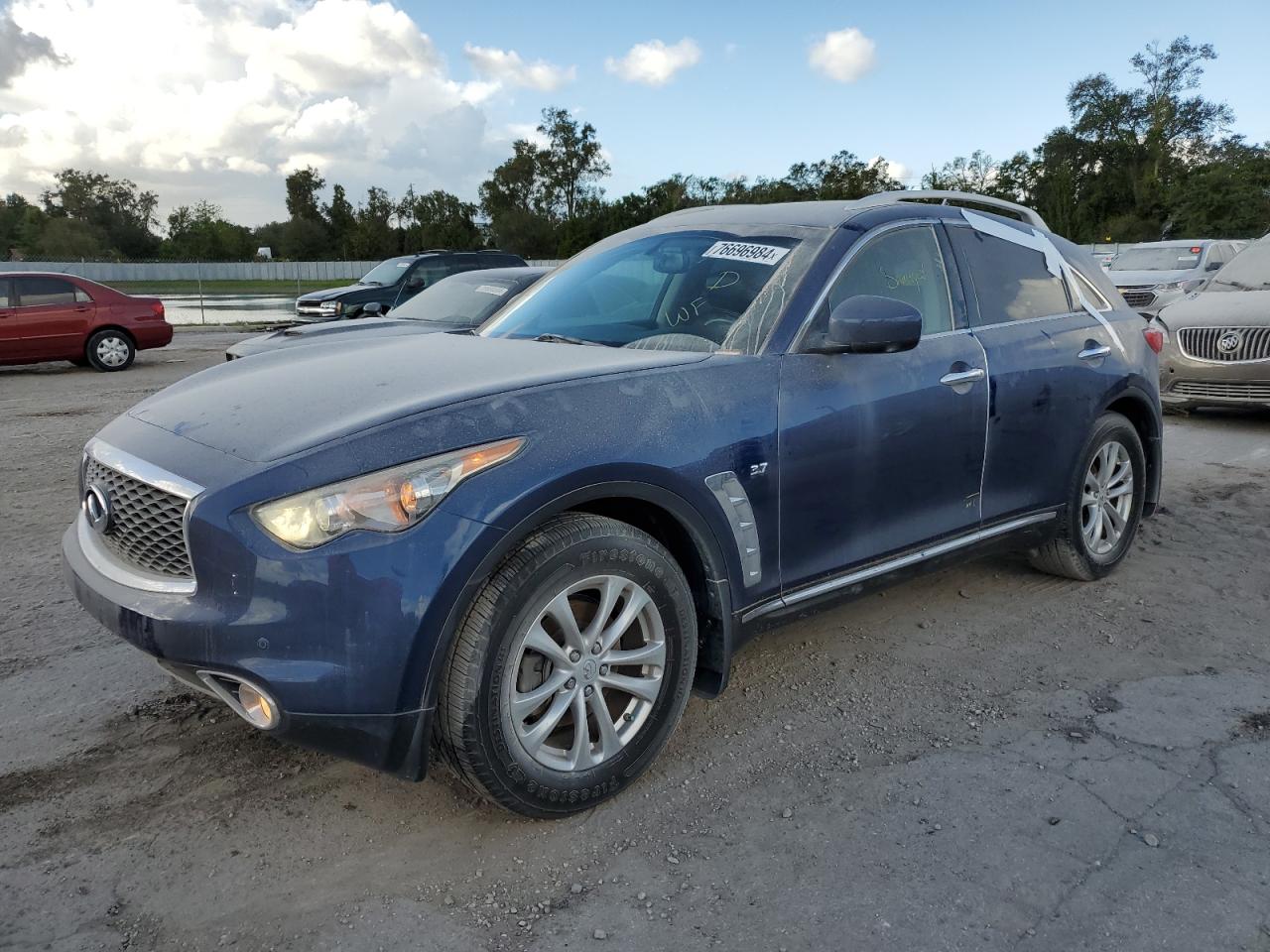 INFINITI QX70 2017 blue  gas JN8CS1MU6HM143781 photo #1