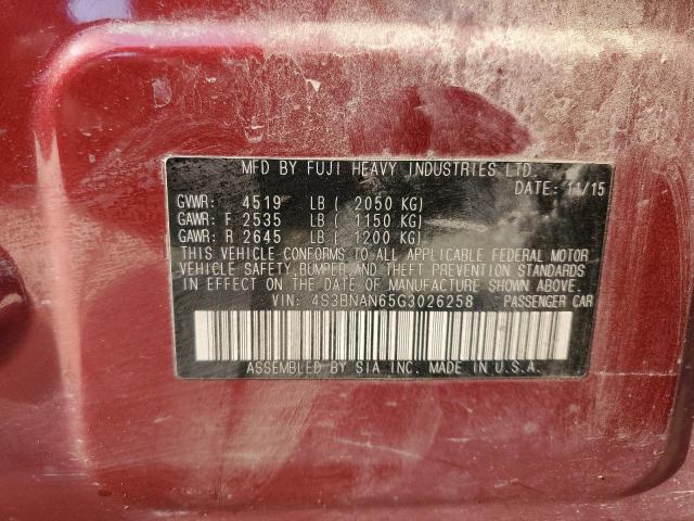 2016 SUBARU LEGACY 2.5 - 4S3BNAN65G3026258