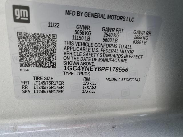 2023 CHEVROLET SILVERADO - 1GC4YNEY6PF178556