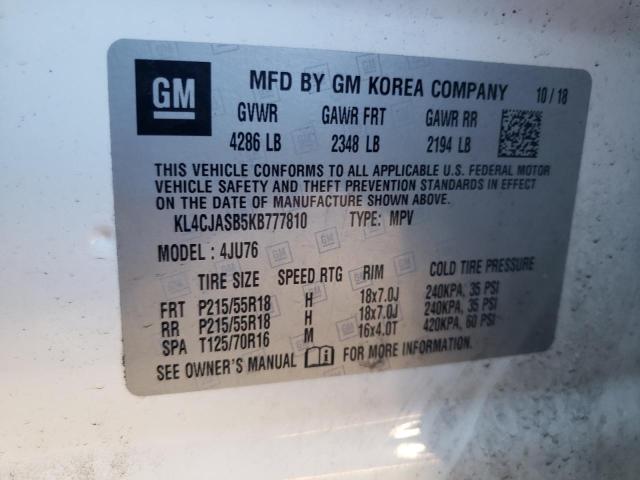 2019 BUICK ENCORE PRE - KL4CJASB5KB777810