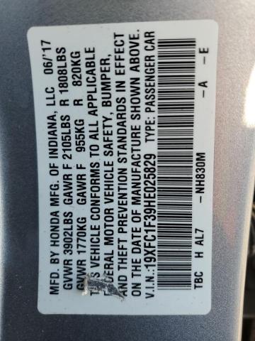 2017 HONDA CIVIC EX - 19XFC1F39HE025829