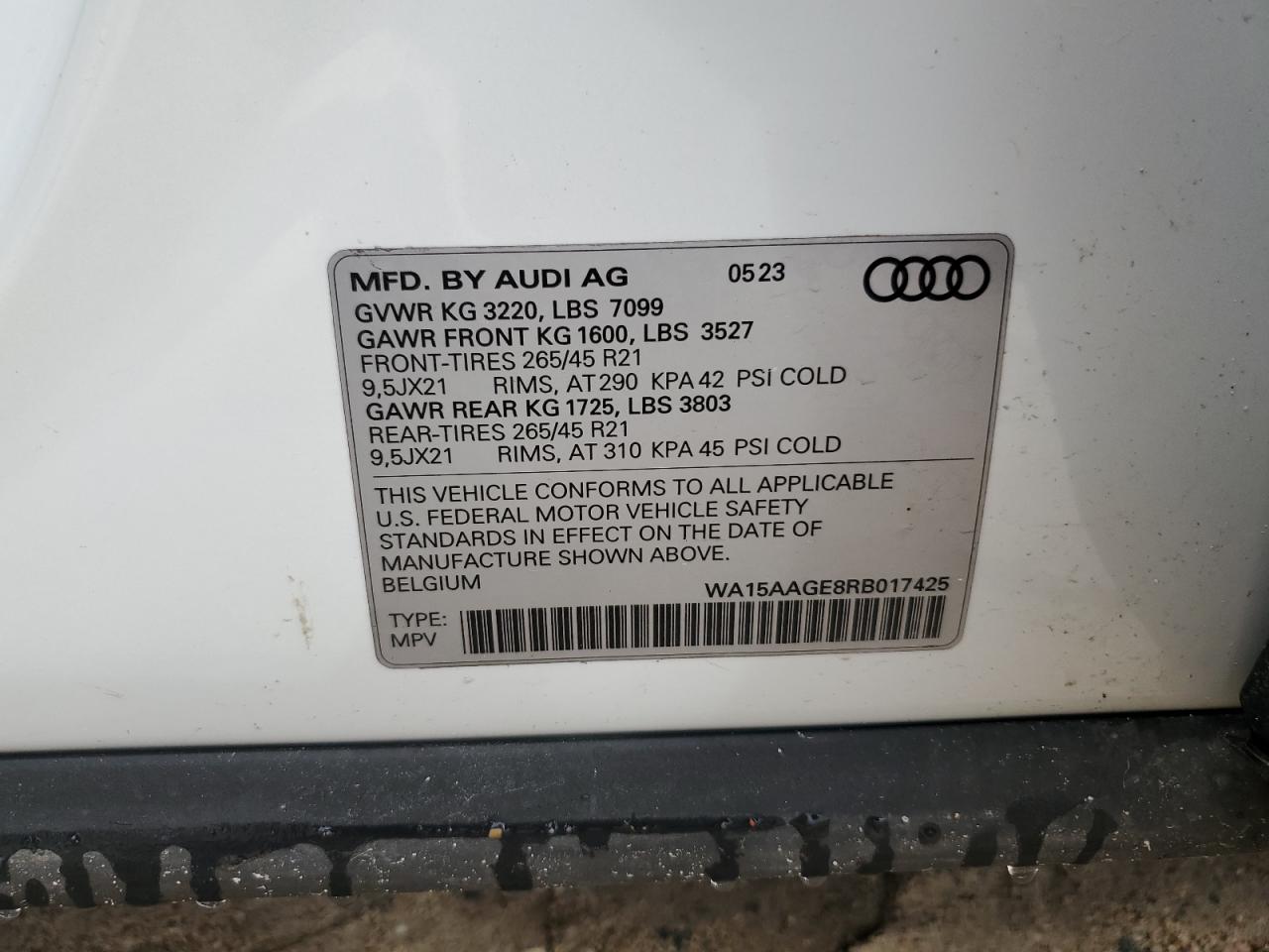 Lot #2952197031 2024 AUDI Q8 E-TRON