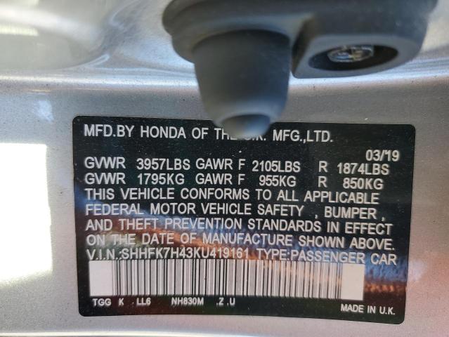2019 HONDA CIVIC SPOR - SHHFK7H43KU419161