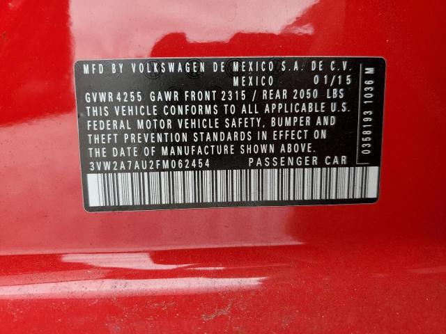 2015 VOLKSWAGEN GOLF TDI 3VW2A7AU2FM062454