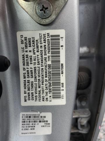 VIN 19XFB4F26DE001560 2013 Honda Civic, Hybrid no.13