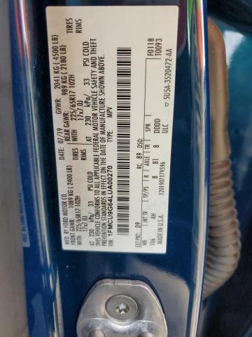 2020 FORD ESCAPE SE - 1FMCU9G64LUA00270