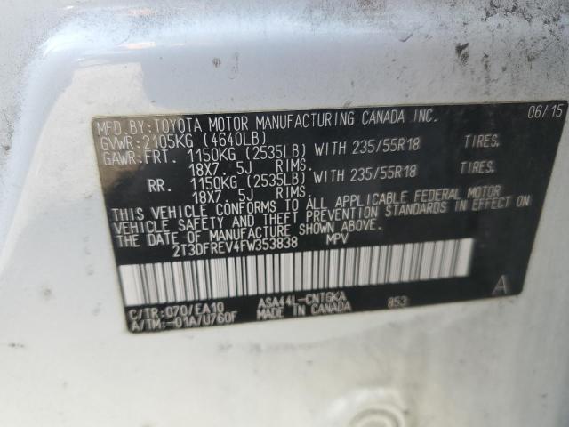 2015 TOYOTA RAV4 LIMIT - 2T3DFREV4FW353838