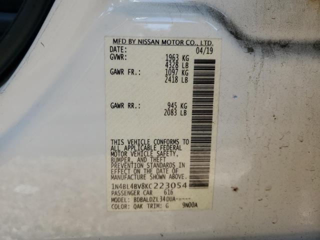2019 NISSAN ALTIMA S - 1N4BL4BV8KC223054