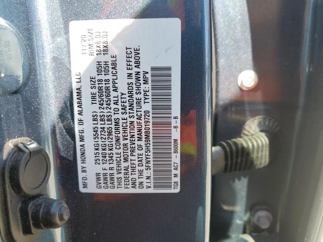 2021 HONDA PILOT EXL - 5FNYF5H59MB019720