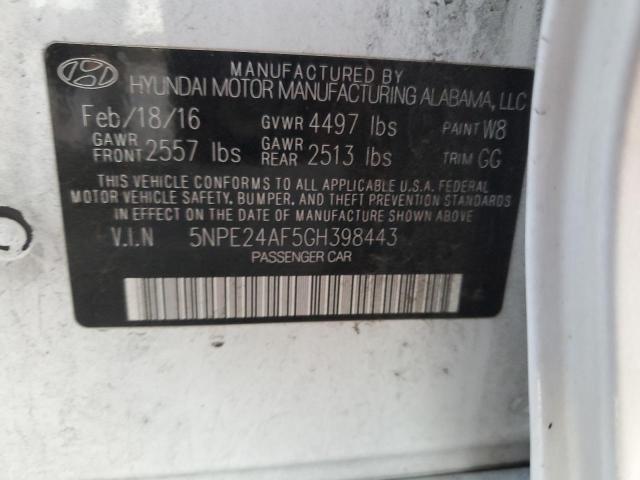 2016 HYUNDAI SONATA SE - 5NPE24AF5GH398443