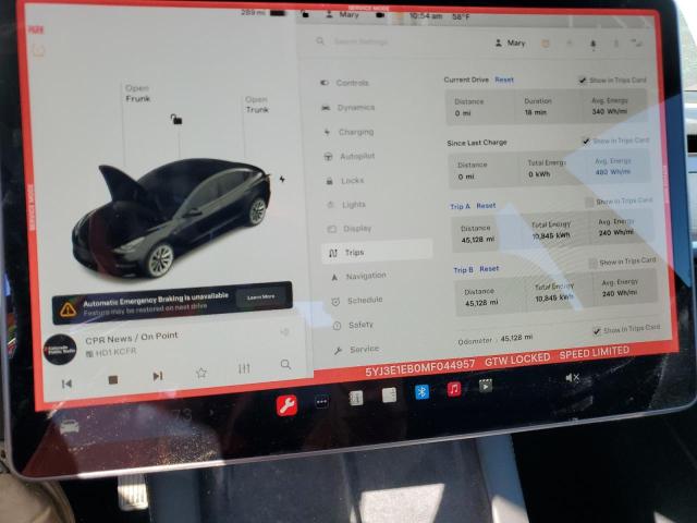 2021 TESLA MODEL 3 - 5YJ3E1EB0MF044957