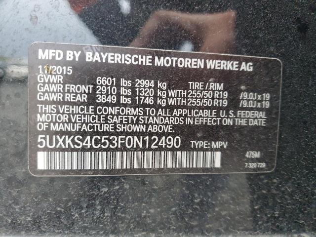 2015 BMW X5 XDRIVE3 - 5UXKS4C53F0N12490