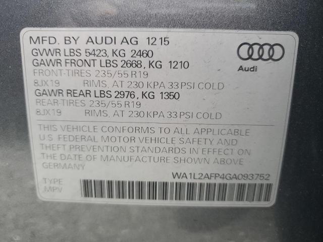 VIN WA1L2AFP4GA093752 2016 Audi Q5, Premium Plus no.14