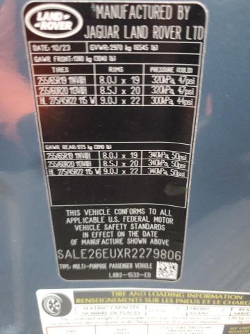 2024 LAND ROVER DEFENDER 9 SALE26EUXR2279806