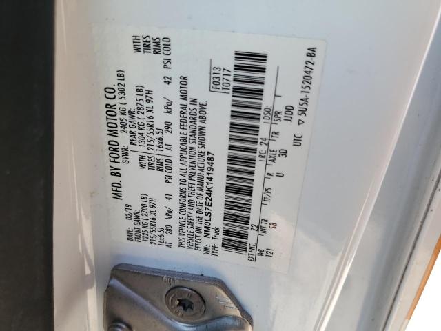 2019 FORD TRANSIT CO - NM0LS7E24K1419487