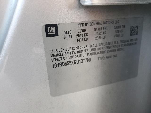 2016 CHEVROLET VOLT LTZ 1G1RD6S5XGU137790