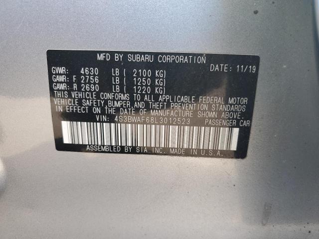 2020 SUBARU LEGACY SPO 4S3BWAF68L3012523