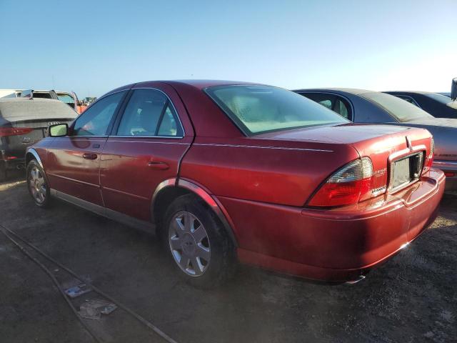 LINCOLN LS 2004 red  gas 1LNHM86S84Y653306 photo #3