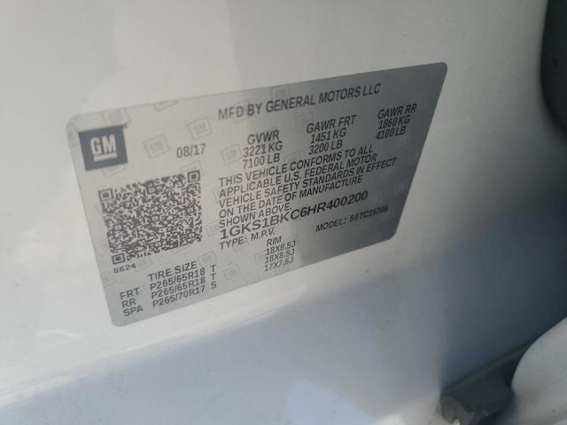 2017 GMC YUKON SLT - 1GKS1BKC6HR400200