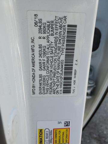 VIN 1HGCV2F35JA044553 2018 HONDA ACCORD no.12