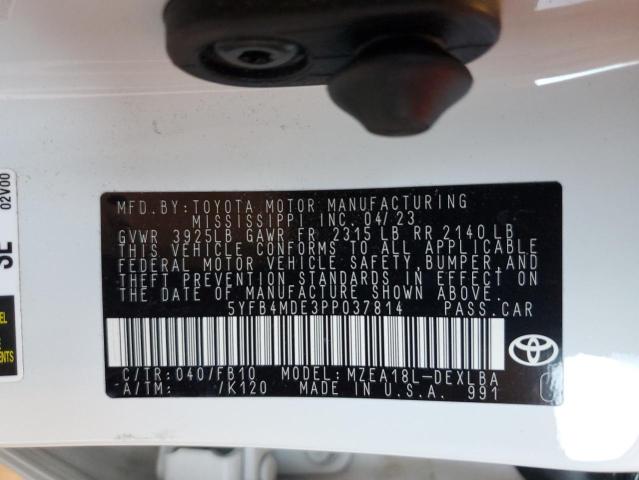 2023 TOYOTA COROLLA LE - 5YFB4MDE3PP037814