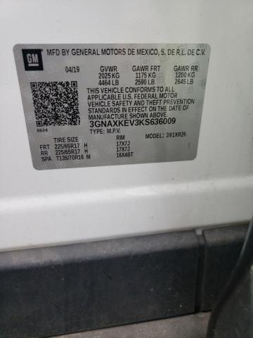 2019 CHEVROLET EQUINOX LT - 3GNAXKEV3KS636009