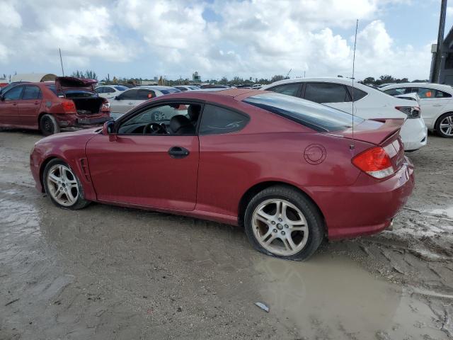 HYUNDAI TIBURON GT 2005 red coupe gas KMHHN65F85U164628 photo #3