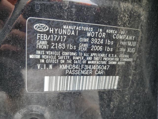 2017 HYUNDAI ELANTRA SE - KMHD84LF3HU406047