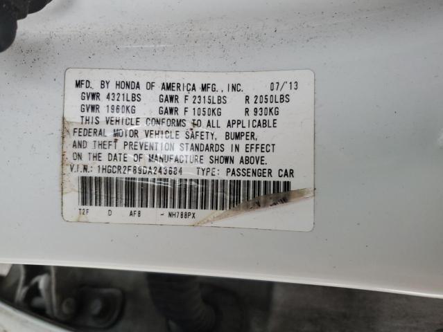 VIN 1HGCR2F89DA243884 2013 Honda Accord, Exl no.13