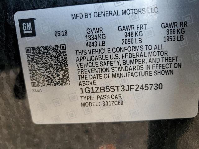 2018 CHEVROLET MALIBU LS - 1G1ZB5ST3JF245730