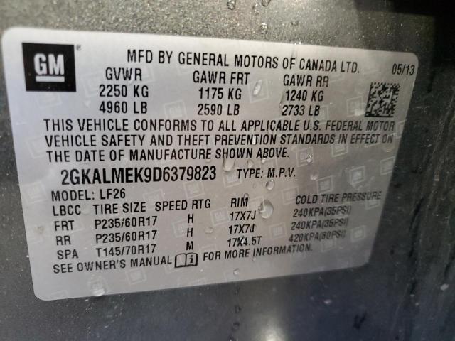 VIN 2GKALMEK9D6379823 2013 GMC Terrain, Sle no.13