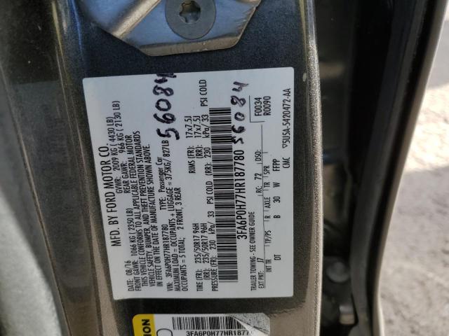 2017 FORD FUSION SE - 3FA6P0H77HR187780