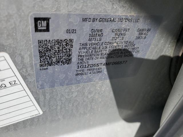 2021 CHEVROLET MALIBU LT - 1G1ZD5ST4MF066577